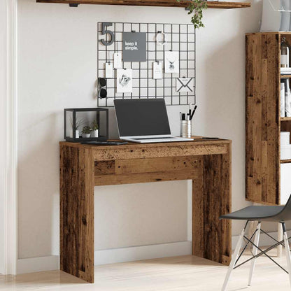 Scrivania Legno Antico 90x40x72 cm in Legno Multistrato - homemem39