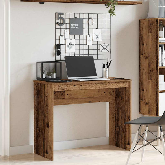 Scrivania Legno Antico 90x40x72 cm in Legno Multistrato - homemem39