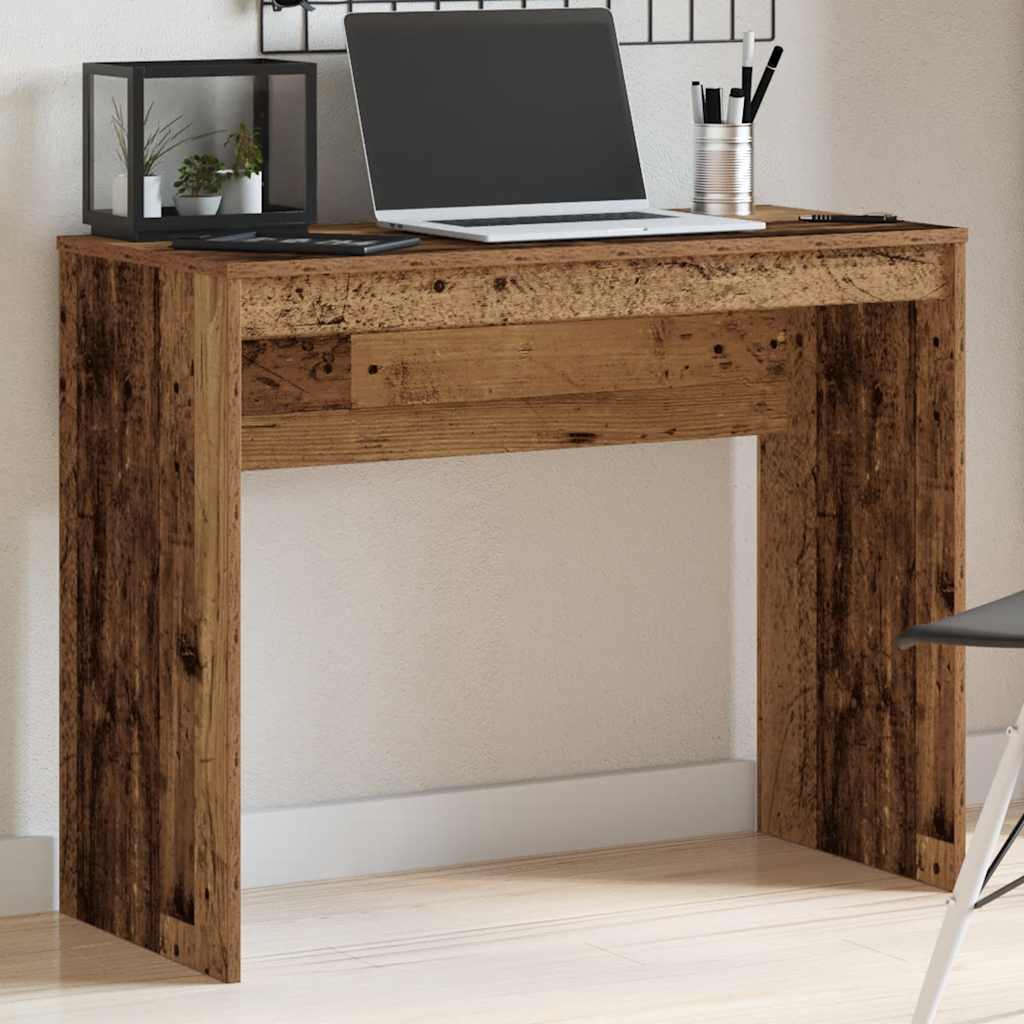Scrivania Legno Antico 90x40x72 cm in Legno Multistrato - homemem39
