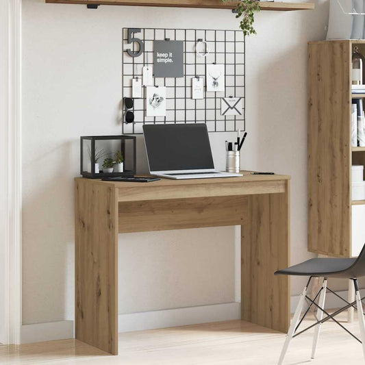 Scrivania Rovere Artigianale 90x40x72 cm in Legno Multistrato - homemem39
