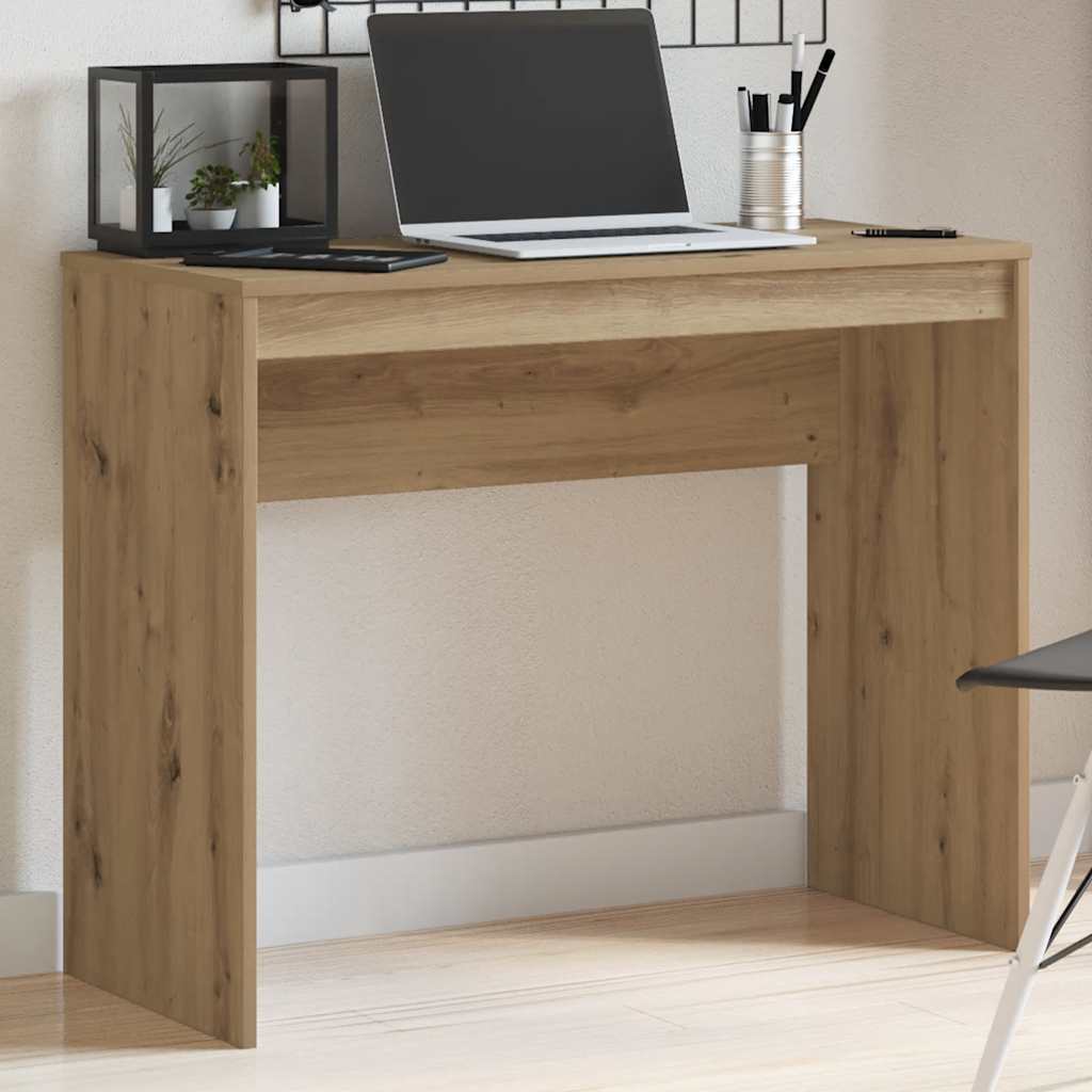 Scrivania Rovere Artigianale 90x40x72 cm in Legno Multistrato - homemem39