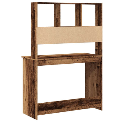 Scrivania Mensole Legno Antico 102x45x148 cm Legno Multistrato - homemem39