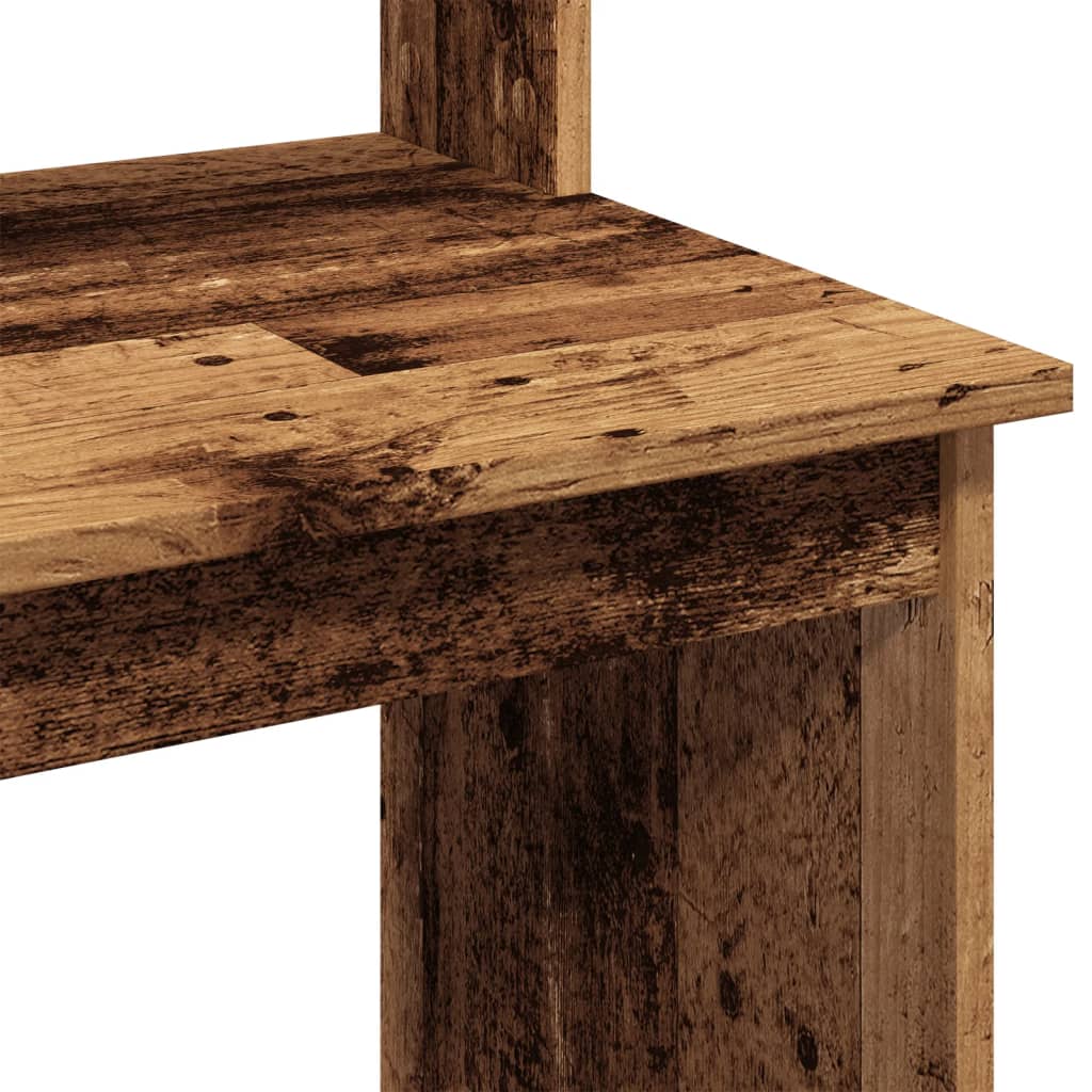 Scrivania Mensole Legno Antico 102x45x148 cm Legno Multistrato - homemem39