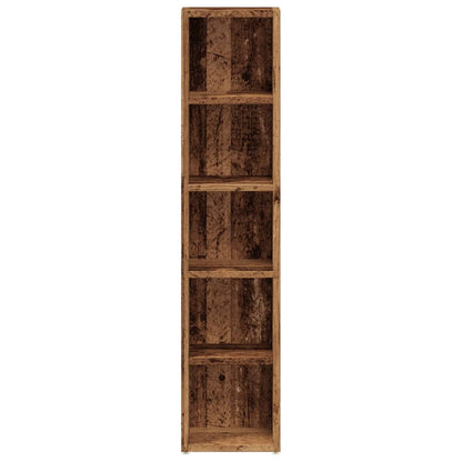 Scaffali Porta CD 2 pz Legno Antico 21x16x93,5 cm in Truciolato | homemem39