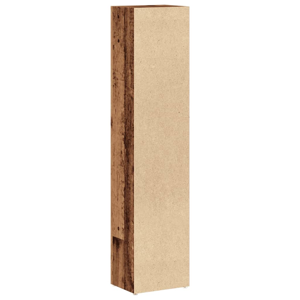 Scaffali Porta CD 2 pz Legno Antico 21x16x93,5 cm in Truciolato | homemem39