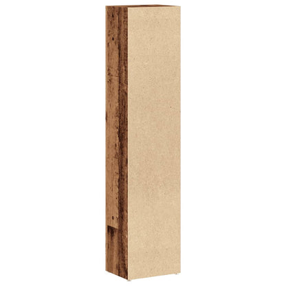 Scaffali Porta CD 2 pz Legno Antico 21x16x93,5 cm in Truciolato | homemem39