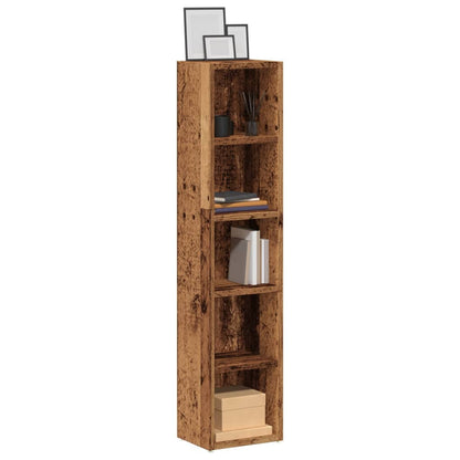 Scaffali Porta CD 2 pz Legno Antico 21x16x93,5 cm in Truciolato | homemem39