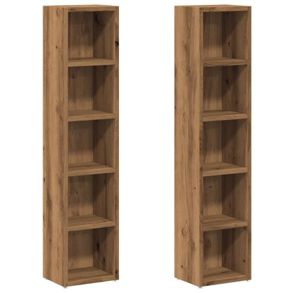 Mobili Porta CD 2pz Rovere Artigianale 21x16x93,5 in Truciolato - homemem39