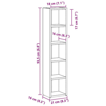 Mobili Porta CD 2pz Rovere Artigianale 21x16x93,5 in Truciolato | homemem39