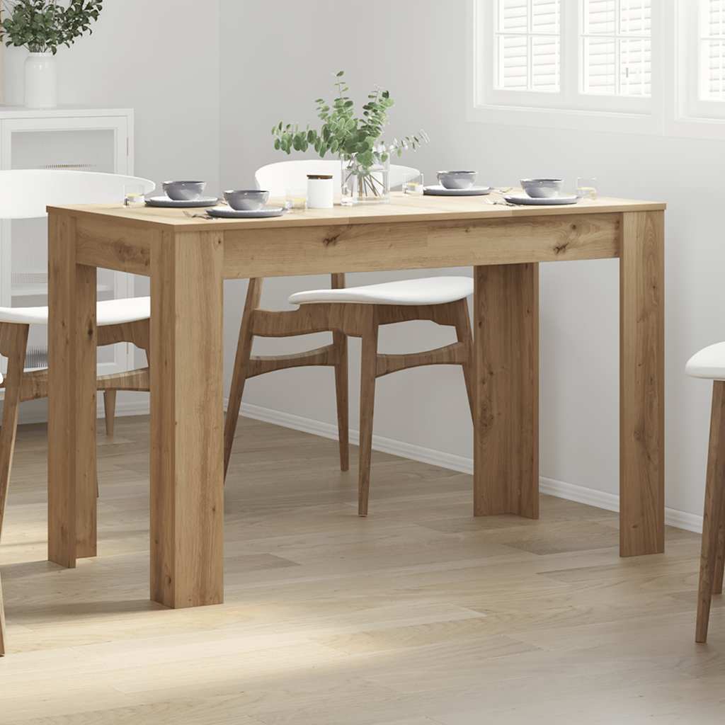 Tavolo da Pranzo Rovere Artigianale 120x60x76 cm in Truciolato
