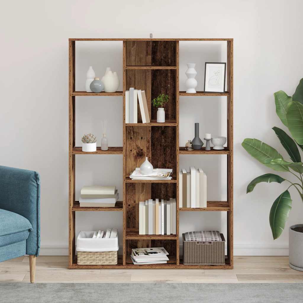 Libreria/Divisorio Legno Vecchio 100x24x140 cm in Truciolato - homemem39