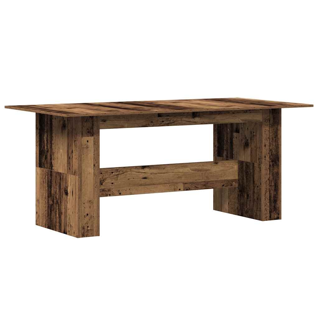 Tavolo da Pranzo Legno Vecchio 180x90x76cm in Legno Multistrato | homemem39