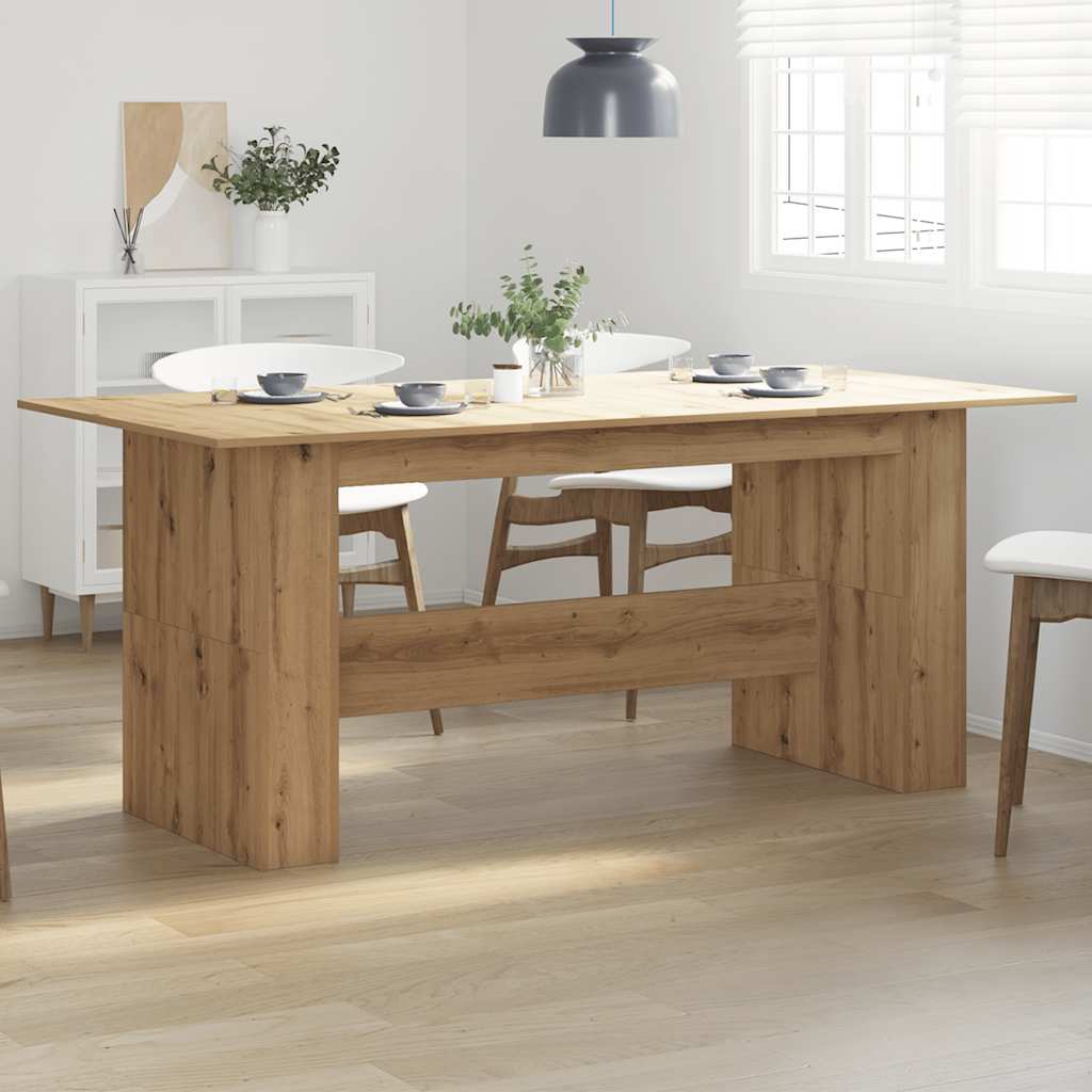 Tavolo da Pranzo Rovere Artigianale 180x90x76 cm in Truciolato | homemem39