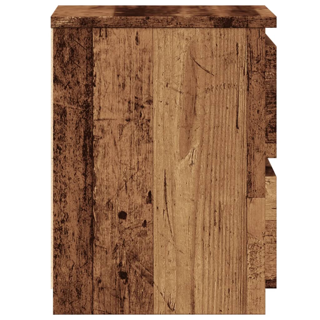Comodini 2 pz Legno Antico 30x30x40 cm in Legno Multistrato - homemem39