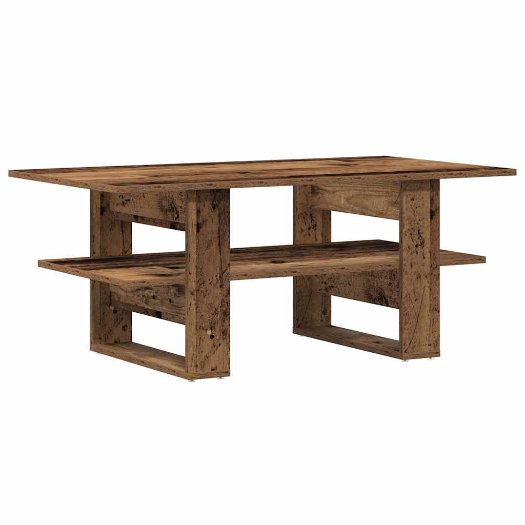 Tavolino da Salotto Legno Antico 102x55x42 cm Legno Multistrato | homemem39