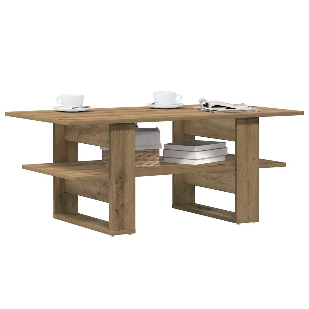 Tavolino Salotto Rovere Artigianale 102x55x42 cm Multistrato | homemem39