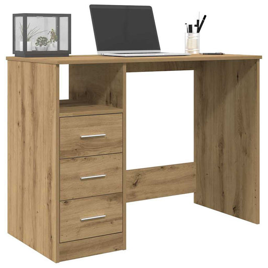 Scrivania Rovere Artigianale 102x76x50 cm in Legno Multistrato - homemem39