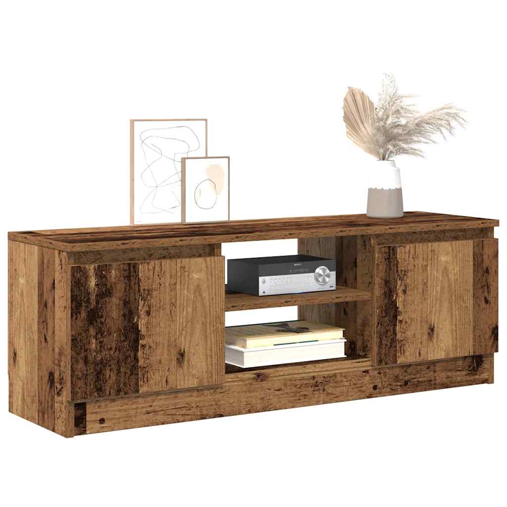 Mobile Porta TV Legno Antico 102x30x36 cm Legno Multistrato - homemem39