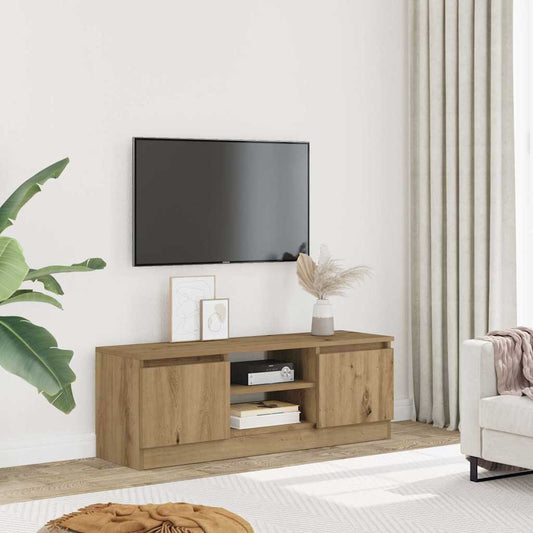 Mobile Porta TV Rovere Artigianale 102x30x36 cm Multistrato - homemem39