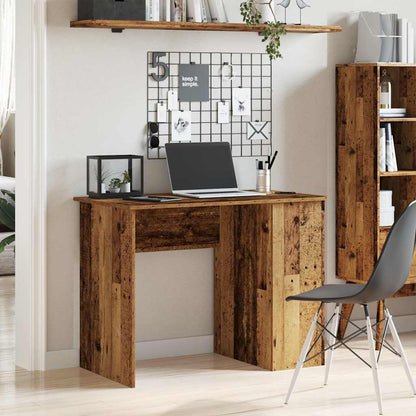 Scrivania Legno Antico 100x55x75 cm in Legno Multistrato - homemem39