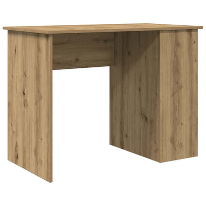 Scrivania Rovere Artigianale 100x55x75 cm in Legno Multistrato - homemem39