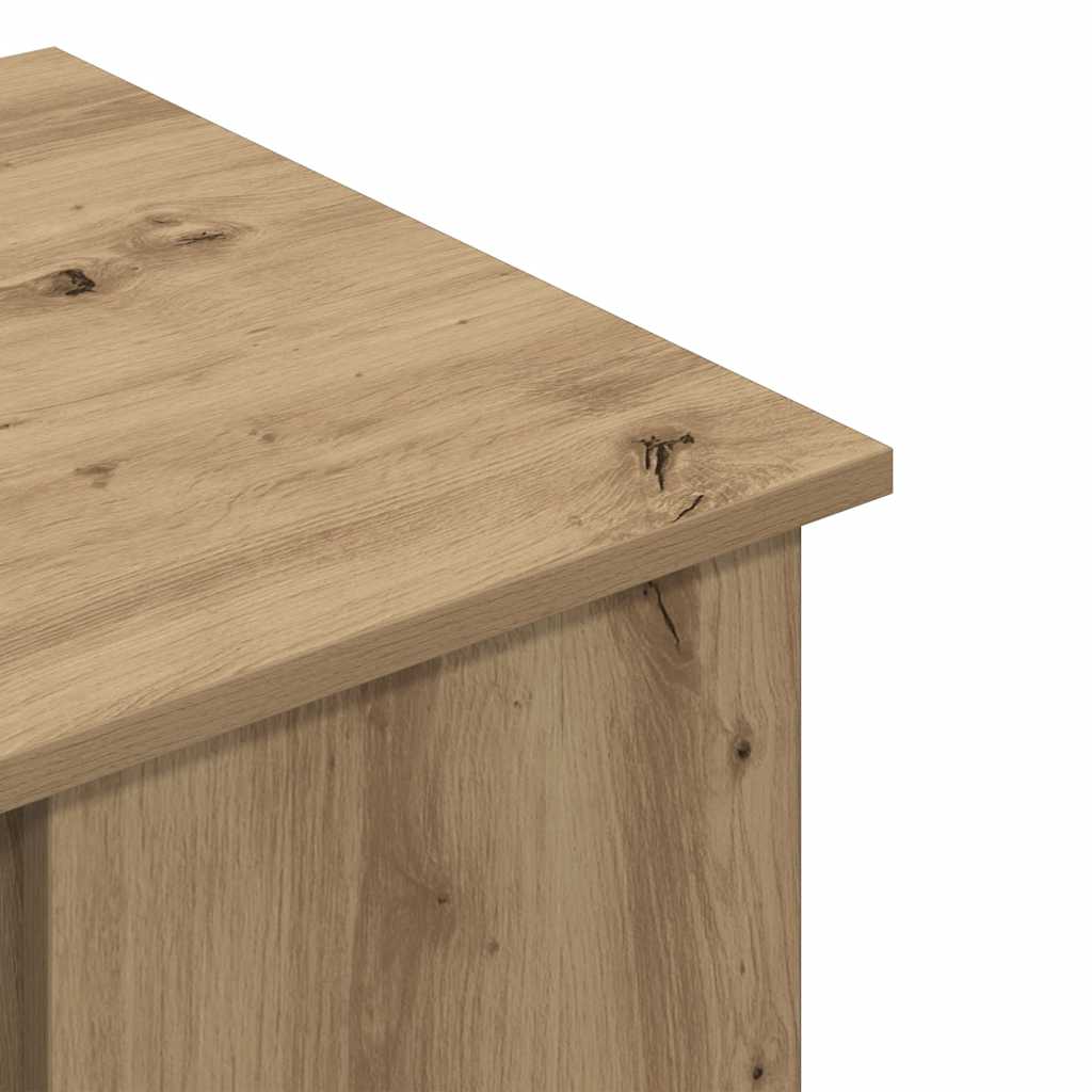 Scrivania Rovere Artigianale 100x55x75 cm in Legno Multistrato - homemem39