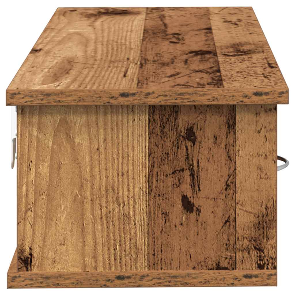 Mobile a Parete Legno Antico 88x26x18,5 cm in Truciolato | homemem39
