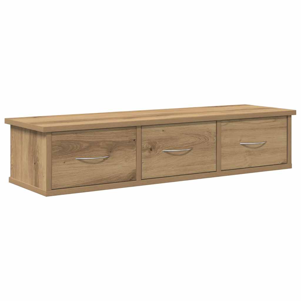 Mobile a Parete Rovere Artigianale 88x26x18,5 cm in Truciolato | homemem39