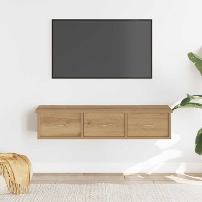 Mobile a Parete Rovere Artigianale 88x26x18,5 cm in Truciolato | homemem39