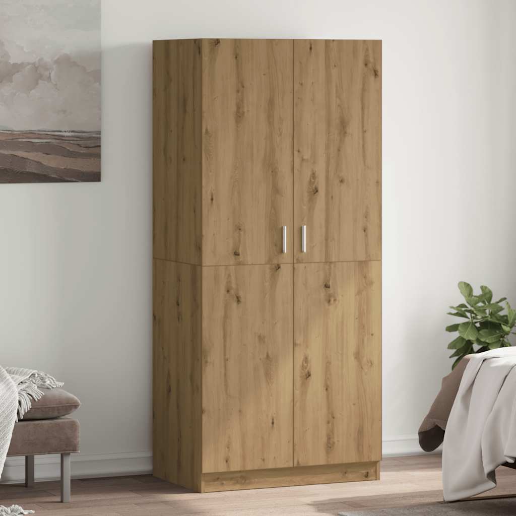 Armadio Rovere Artigianale 80x52x180 cm in Legno Multistrato