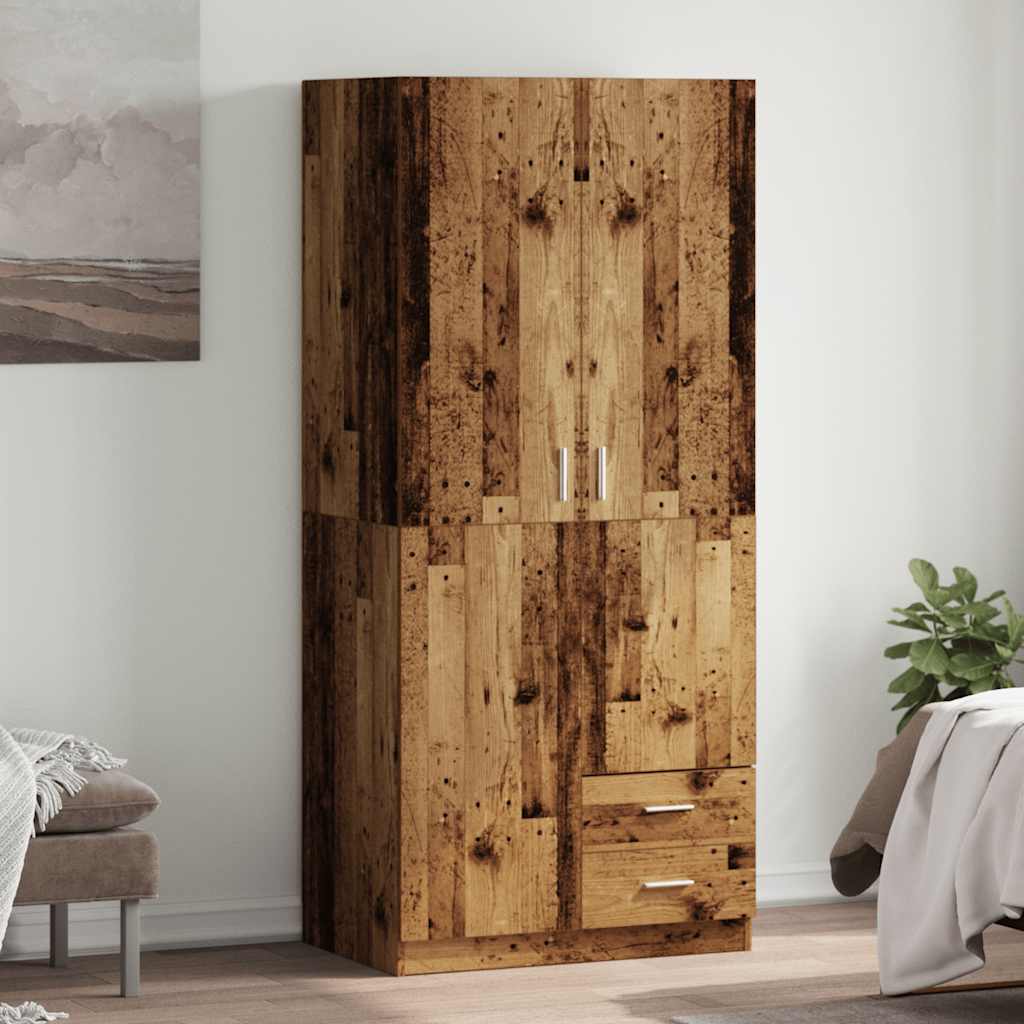 Armadio Legno Antico 80x52x180 cm in Truciolato - homemem39