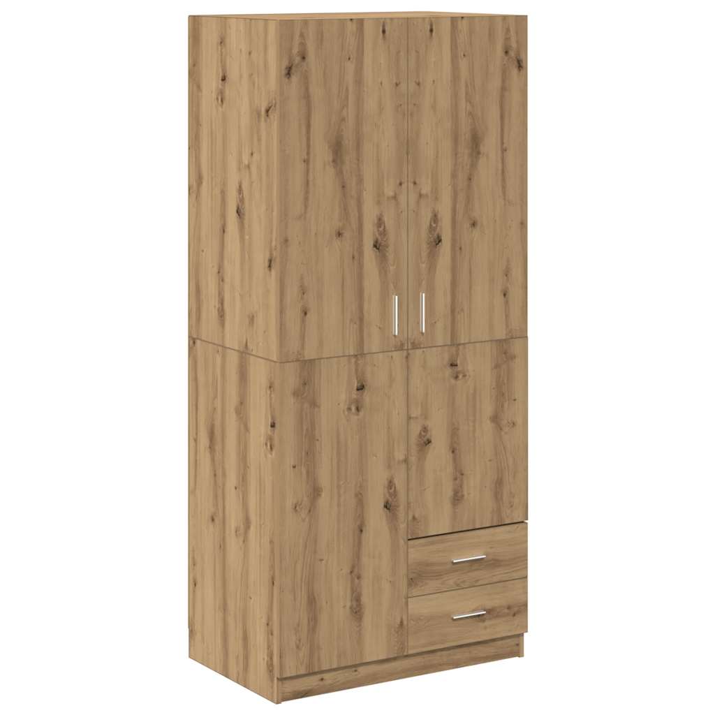 Armadio Rovere Artigianale 80x52x180 cm in Legno Multistrato - homemem39