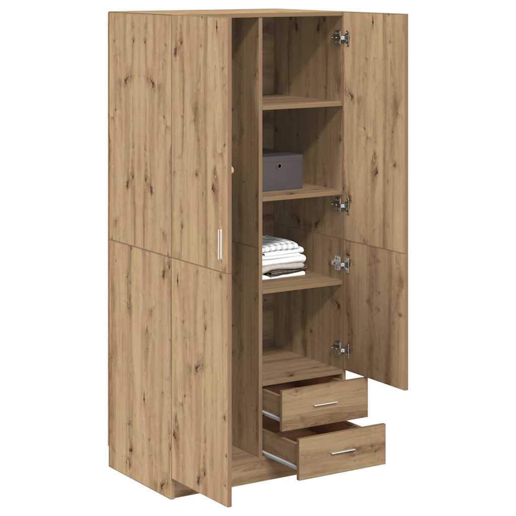 Armadio Rovere Artigianale 80x52x180 cm in Legno Multistrato - homemem39