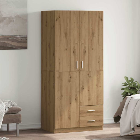 Armadio Rovere Artigianale 80x52x180 cm in Legno Multistrato - homemem39