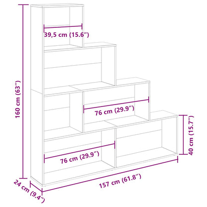 Libreria Legno Antico 157x24x160 cm in Legno Multistrato | homemem39