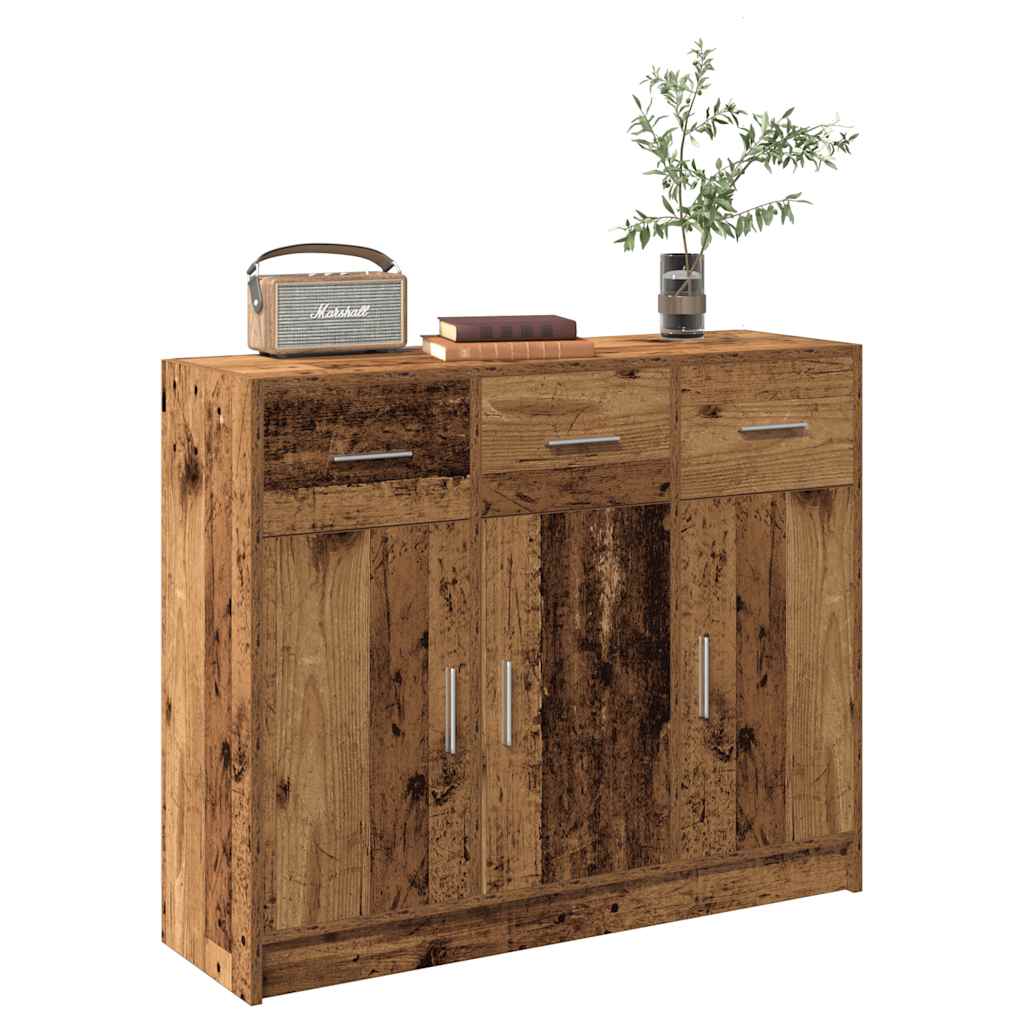 Credenza Legno Antico 91x28x75 cm in Legno Multistrato - homemem39