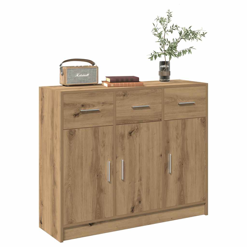Credenza Rovere Artigianale 91x28x75 cm in Legno Multistrato - homemem39