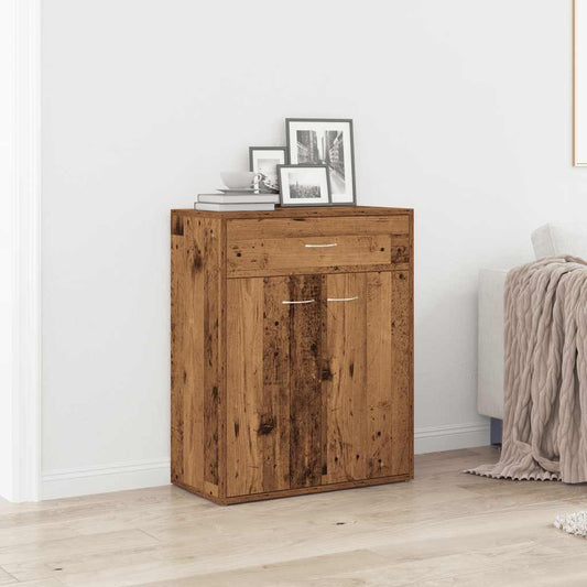Credenza Legno Antico 60x30x75 cm in Legno Multistrato - homemem39