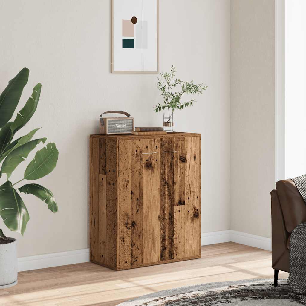 Credenza Legno Antico 60x30x75 cm in Legno Multistrato - homemem39