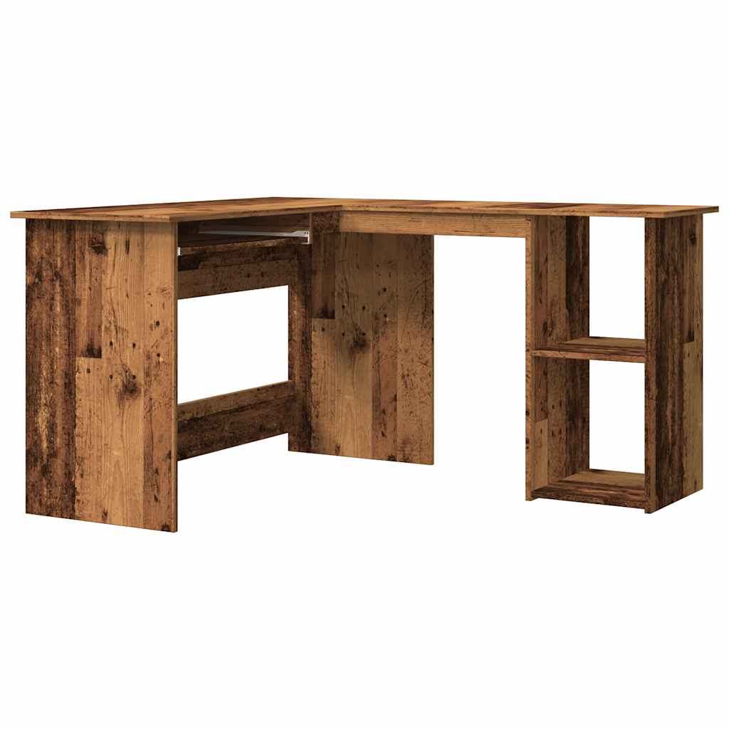 Scrivania Angolare Legno Antico 120x140x75 cm Legno Multistrato - homemem39
