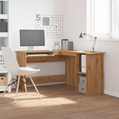 Scrivania Angolo Artigianale 120x140x75 cm Legno Multistrato - homemem39