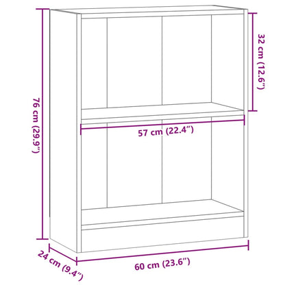 Libreria Rovere Artigianale 60x24x76 cm in Truciolato | homemem39