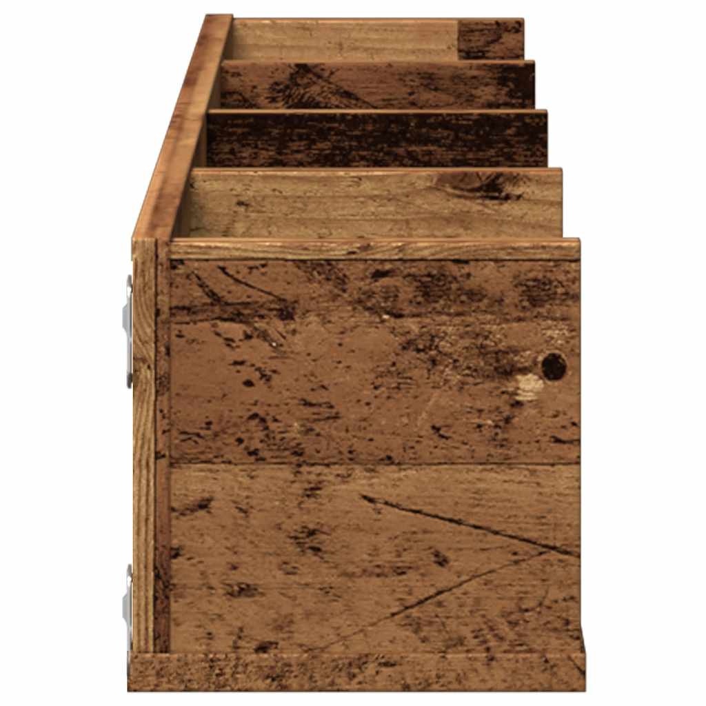 Scaffale Porta CD a Parete Antico 100x18x18cm Legno Multistrato | homemem39