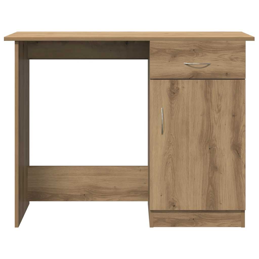 Scrivania Rovere Artigianale 100x50x76 cm in Legno Multistrato - homemem39