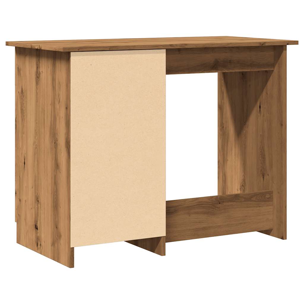 Scrivania Rovere Artigianale 100x50x76 cm in Legno Multistrato - homemem39
