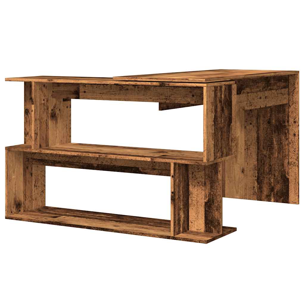 Scrivania ad Angolo Legno Vecchio 200,5x50x76 cm Truciolato - homemem39