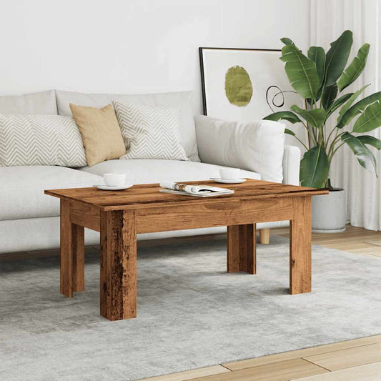 Tavolino Salotto Legno Antico 100x60x42 cm in Legno Multistrato | homemem39