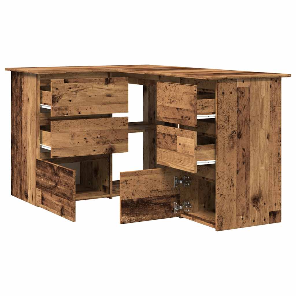 Scrivania ad Angolo Legno Vecchio 145x100x76 cm Truciolato | homemem39