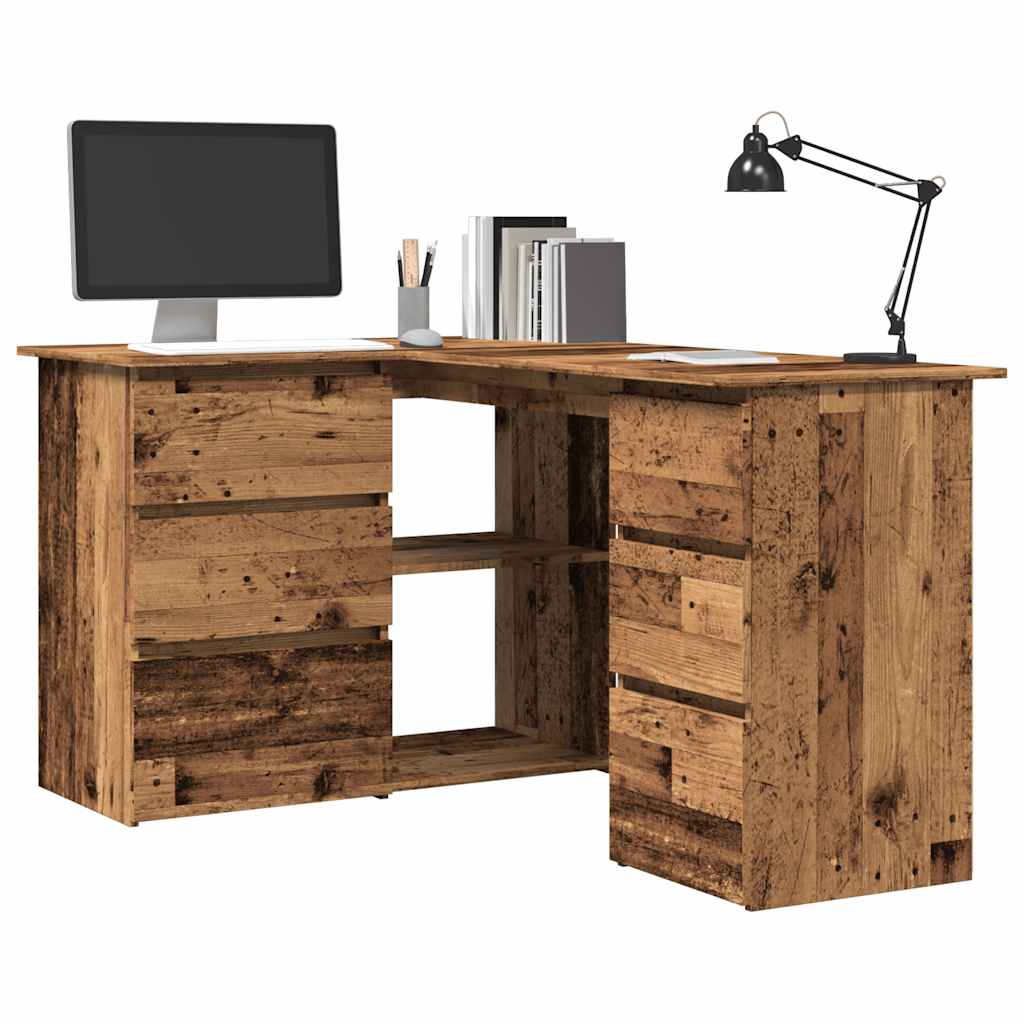 Scrivania ad Angolo Legno Vecchio 145x100x76 cm Truciolato | homemem39