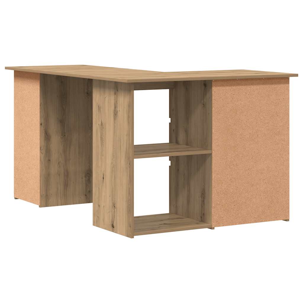 Scrivania Angolo Rovere Artigianale 145x100x76 cm Truciolato